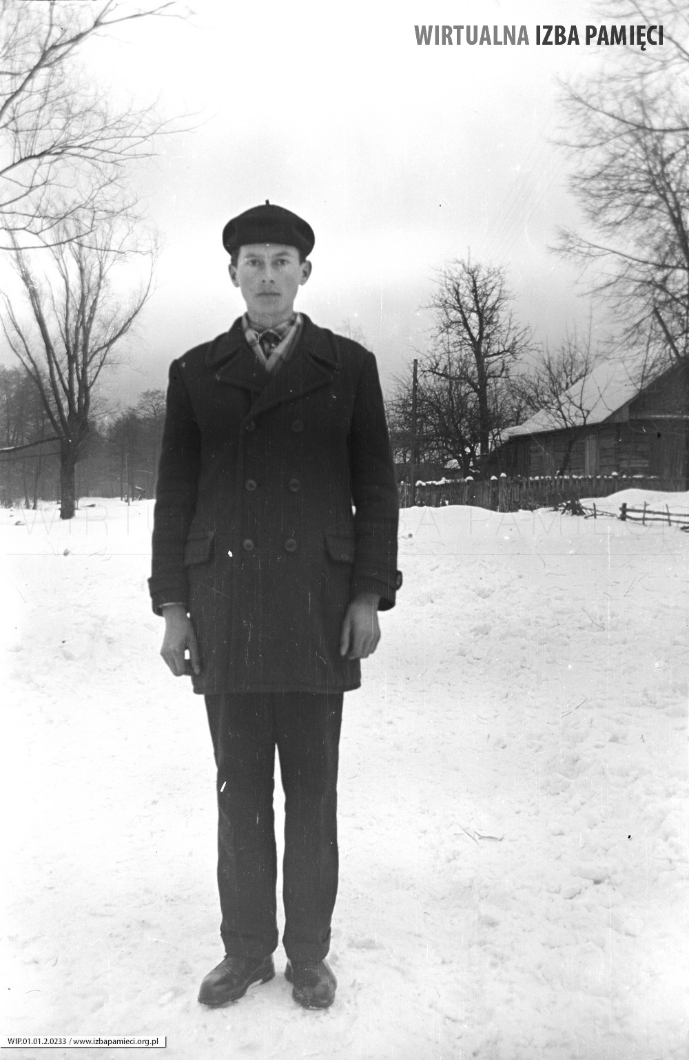Lata 50. XX wieku. Piotr Maczuga na śniegu