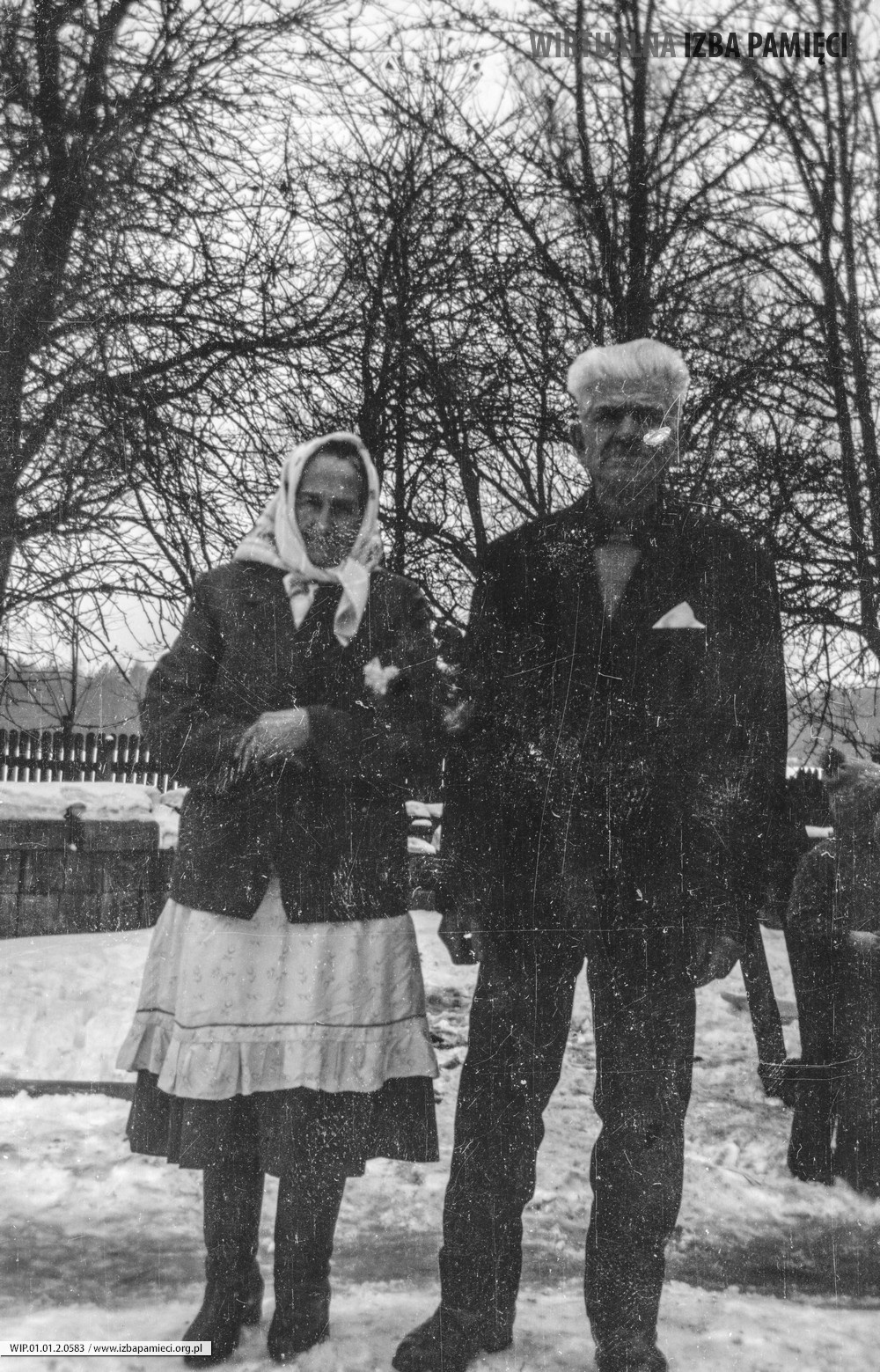 Lata 70. XX wieku. Agata i Andrzej Hubacz w dniu 50 rocznicy ślubu - Złotych Godów