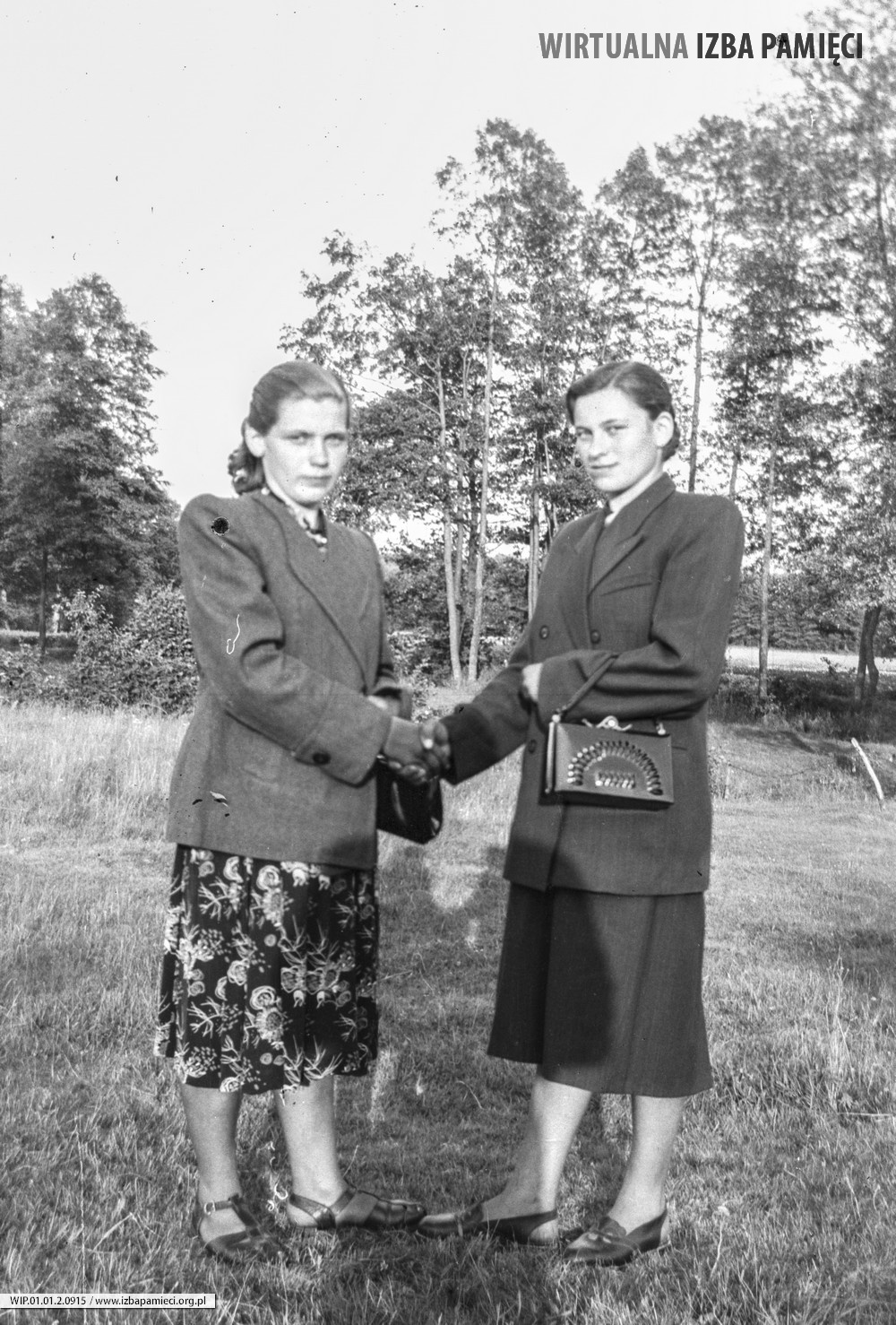 Lata 50. XX wieku. Maria Buniowska i Stanisława Cienka z Mołodycza