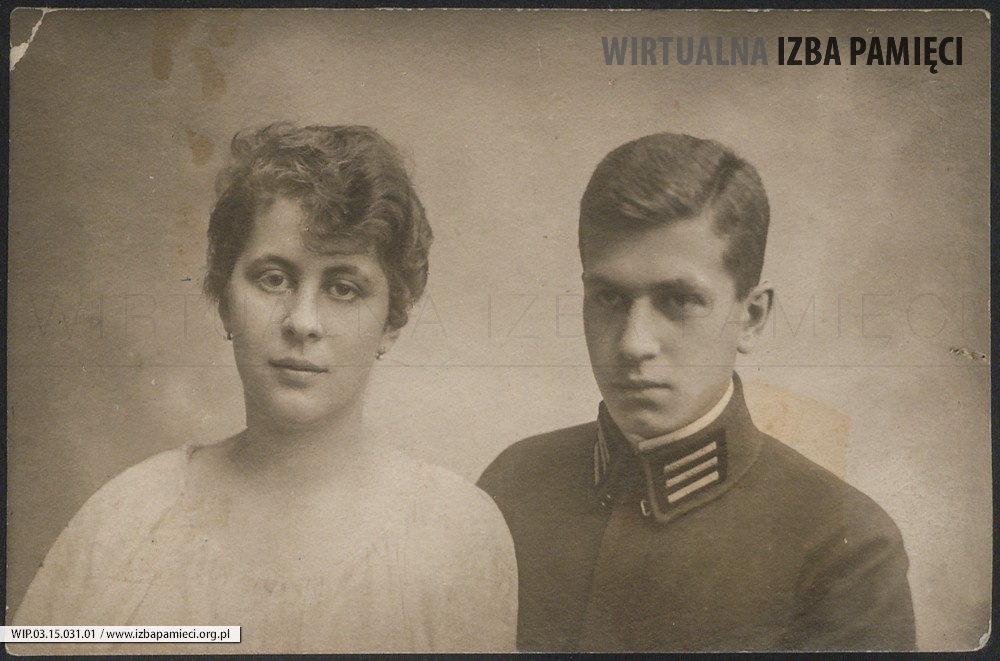 1920. Lwów. Maria i Stanisław Teppowie (rodzeństwo).