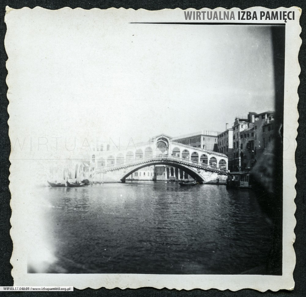 1938. Wenecja. Most Rialto.