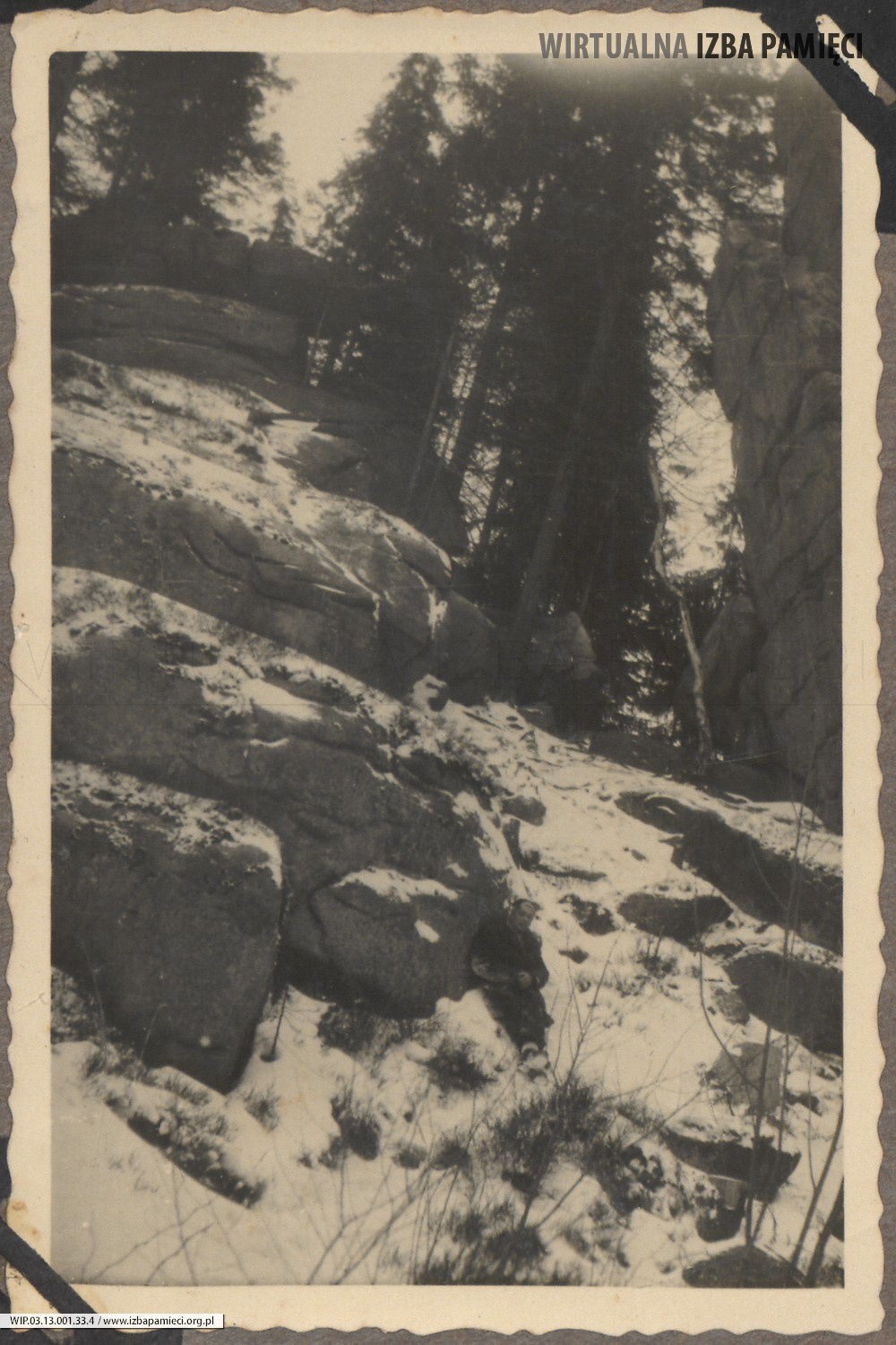 1948. Zakopane. Zbocze skalne.