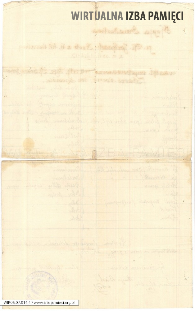 Odpis - kopia świadectwa Marii Jorkasch-Koch z VI klasy licealnej z roku szkolnego 1912-1913.