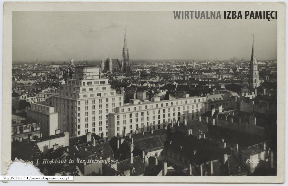 1938. Wiedeń. Pozdrowienia z Wiednia od Krzysztofa Jeżowskiego.