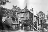 1969. Kościół pw. Niepokalanego Serca NMP w Mołodyczu (dawna cerkiew) w czasie remontu