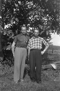 Lata 50. XX wieku. Władysław Bochno (z lewej) i Józef Buniowski z Mołodycza