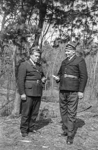 Lata 60. XX wieku. Stanisław Zagrobelny (z lewej) i Marian Rokosz z Mołodycza