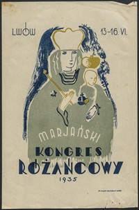 1935. Mariański Kongres Różańcowy we Lwowie – ulotka.