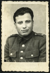 Lata 40. XX w. Milicjant Michał Piotrowski.