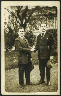 Lata 30. XX w. Jan Doda ze znajomym w Buenos Aires.