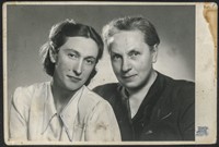 1950. Lubaczów.  Maria Ruebenbauer (z lewej) i Józefa Ruebenbauer.