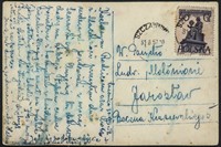 Rewers. Kartka pocztowa adresowana do Państwa Mołoniów z  Jarosławia. 1957 Szczawnica.