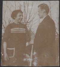 1916. Kulparków. Józefa Ruebenbauer z mężem Władysławem Ruebenbauerem.
