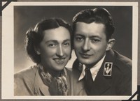 1948. Lubaczów. Zdęcie ślubne Marii Ruebenbauer z Romanem Gutowskim.