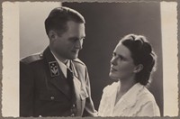 1946. Lubaczów. Zdjęcie ślubne Emilii Gutowskiej i Jana Rudeńskiego. 