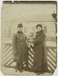 1920. Szalwiry. Jan i Maria Wartanowicz z synkiem Stasiem.