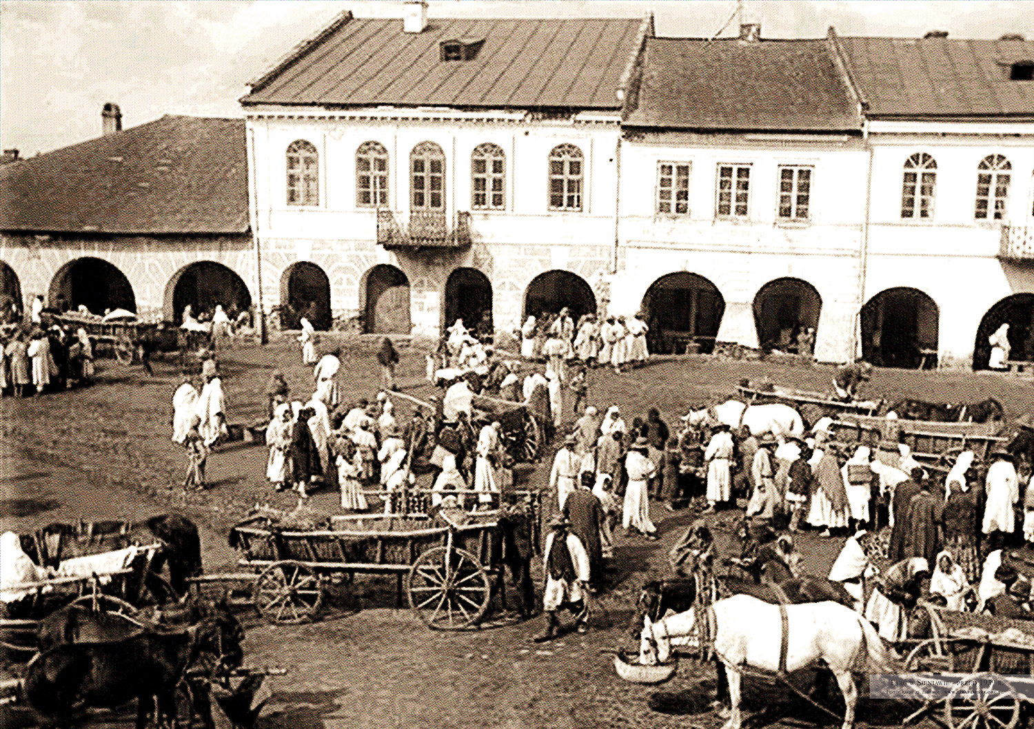 Targ w Sieniawie. Przed 1918 r.